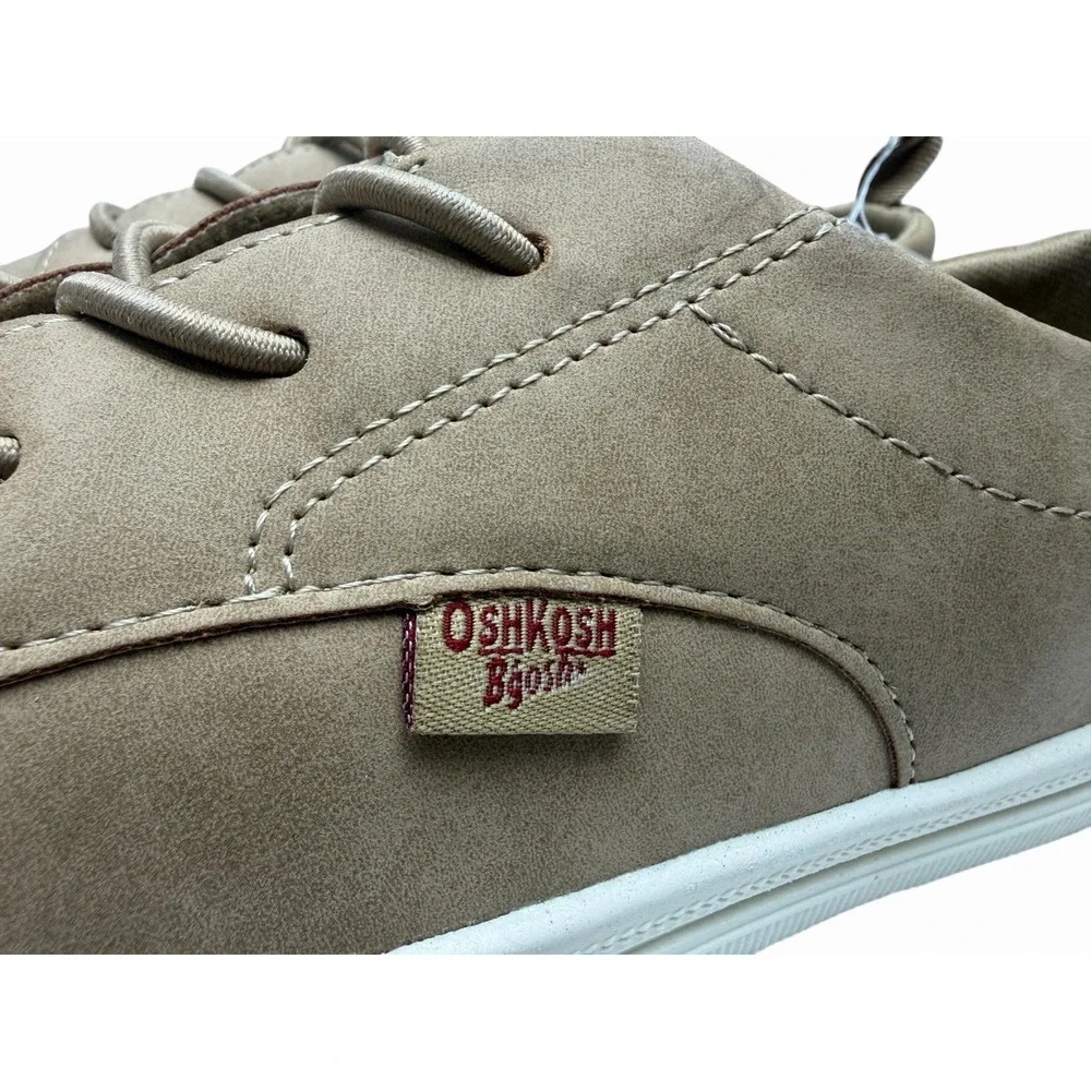 NWT OshKosh B'gosh Boy's Slip-On Faux Suede Putney Oxford Sneaker Tan Sz-3 Month